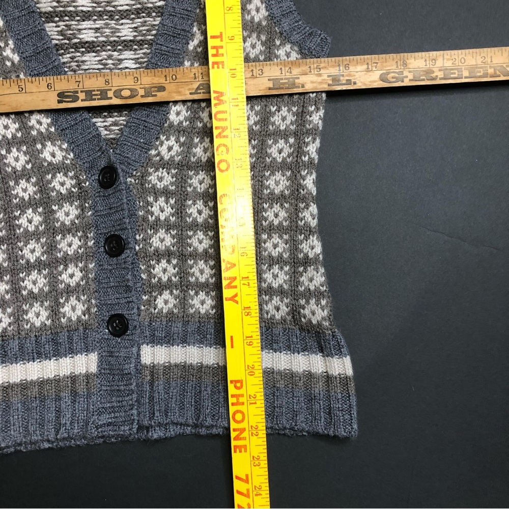 Banana Republic Sweater Vest Gray Knit Women’s S Button Up - Picture 3 of 4